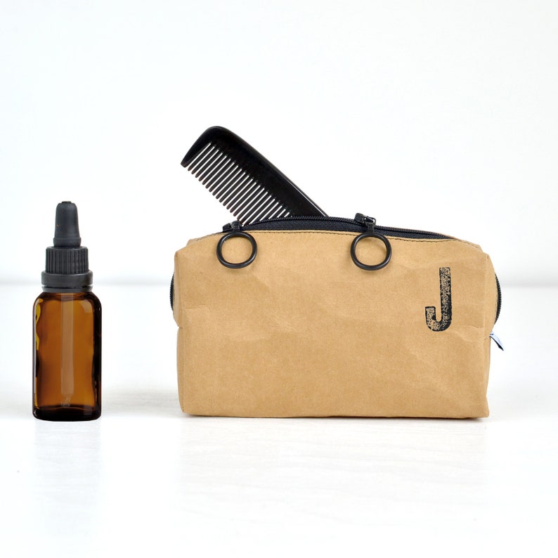 Gepersonaliseerde dopp kit, gemonogrammeerd, cadeau voor hem, veganistisch, gemaakt door renna deluxe afbeelding 9