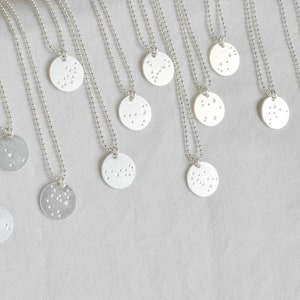 Zodiac Necklace silver with AQUARIUS charm, Zodiac pendant, Astrology necklace, Zodiac Constellation, boho handmade jewelry by renna deluxe image 3