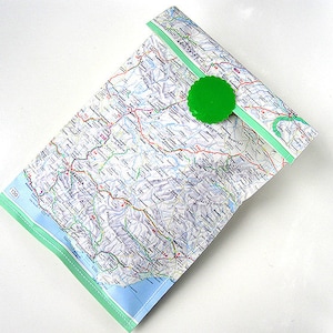 Sacchetti regalo mappamondo globo, set di 3 vecchie mappe riciclate, renna deluxe