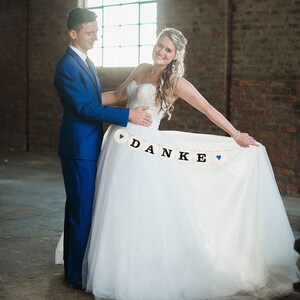 Danke Garland, wedding bunting, wedding decoration, photoprop, handmade by renna deluxe image 2