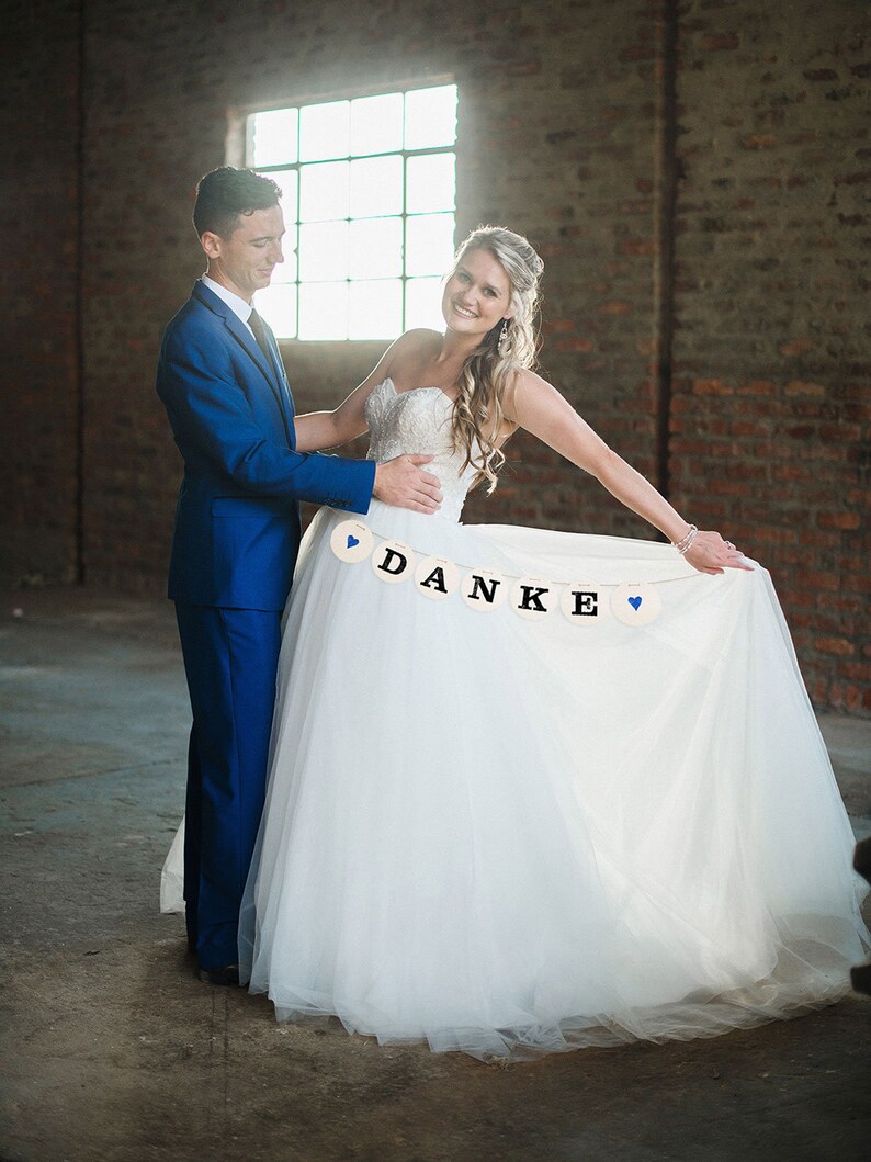 Danke Garland, wedding bunting, wedding decoration, photoprop, handmade by renna deluxe image 2