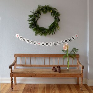 FROHE WEIHNACHT banner // Christmas garland for the holiday season, photo prop, decration renna deluxe image 3