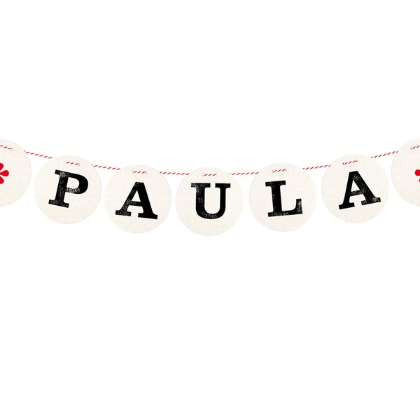 Name banner kids name,  1 letter for a personalized name banner, name garland, birthday name banner, holiday banner, wall banner