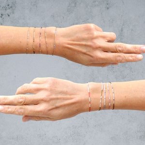 Bracciale in codice Morse GOLD Achtsamkeit Morsearmband Selbstfürsorge Affirmation Armband minimalistisch renna deluxe immagine 2