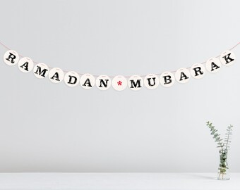 RAMADAN MUBARAK Girlande Ramadan Dekoration aus Buchstaben von renna deluxe