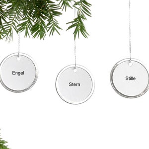 LIEBE GLAUBE HOFFNUNG, set of 3, virtues ornament in German pure and minimal made by renna deluxe image 7