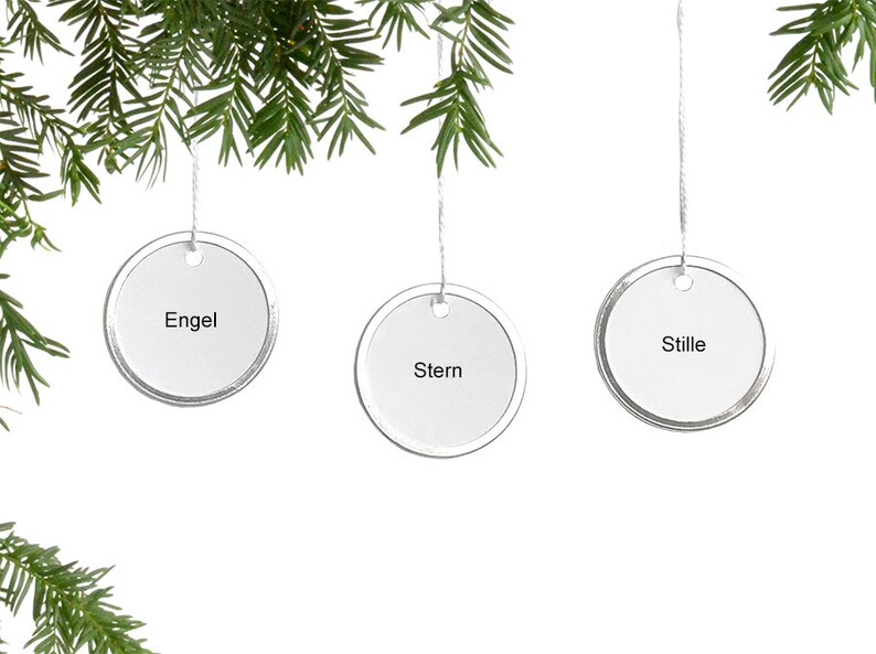 LIEBE GLAUBE HOFFNUNG, set of 3, virtues ornament in German pure and minimal made by renna deluxe image 7