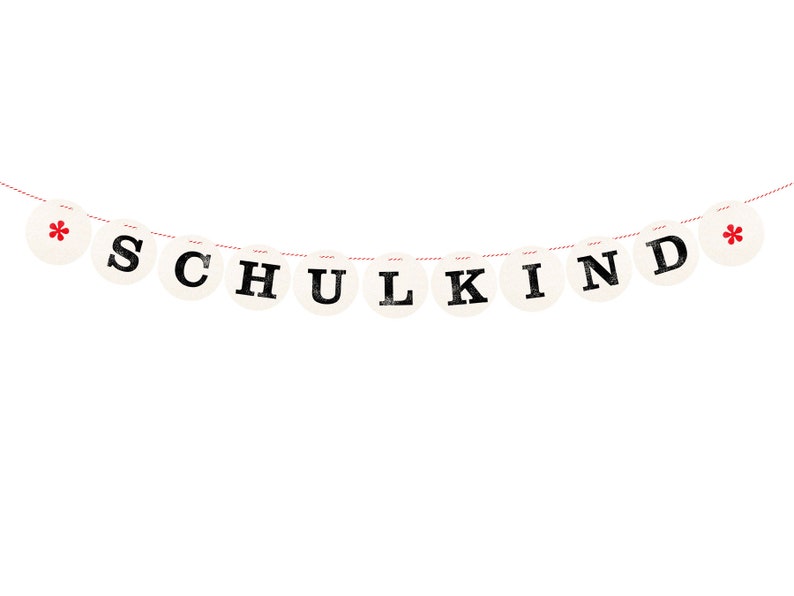 SCHULKIND Girlande aus Buchstaben zur Einschulung Deko Schuleinführung erster Schultag Fait à la main von renna deluxe image 7