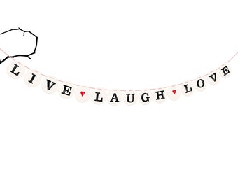 LIVE LAUGH LOVE Guirnalda hecha a mano por renna deluxe