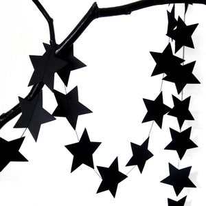 STAR Garland in Black Star Garland Christmas Garland, Christmas ...