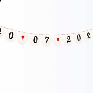 Guirlanda Save the DATE // Guirlanda personalizada com a data do casamento para o convite de casamento da renna deluxe