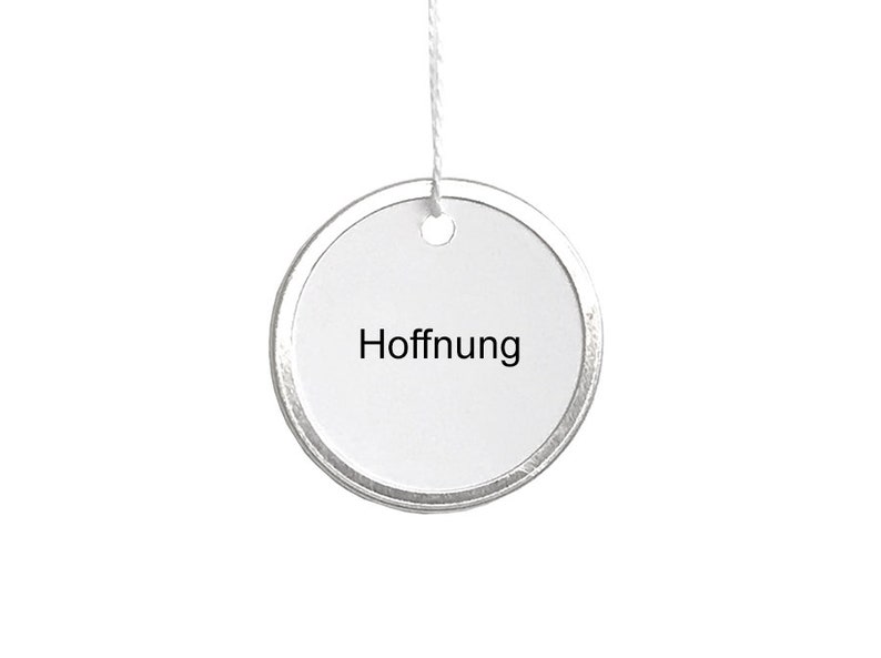 LIEBE GLAUBE HOFFNUNG, set van 3, deugden ornament in het Duits puur en minimaal gemaakt door renna deluxe afbeelding 3