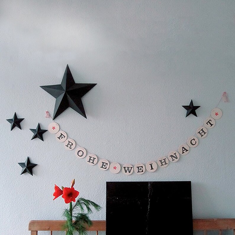 FROHE WEIHNACHT banner // Christmas garland for the holiday season, photo prop, decration renna deluxe image 7