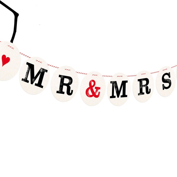 MR & MRS bunting // trouwgors decoratieve slinger van renna deluxe