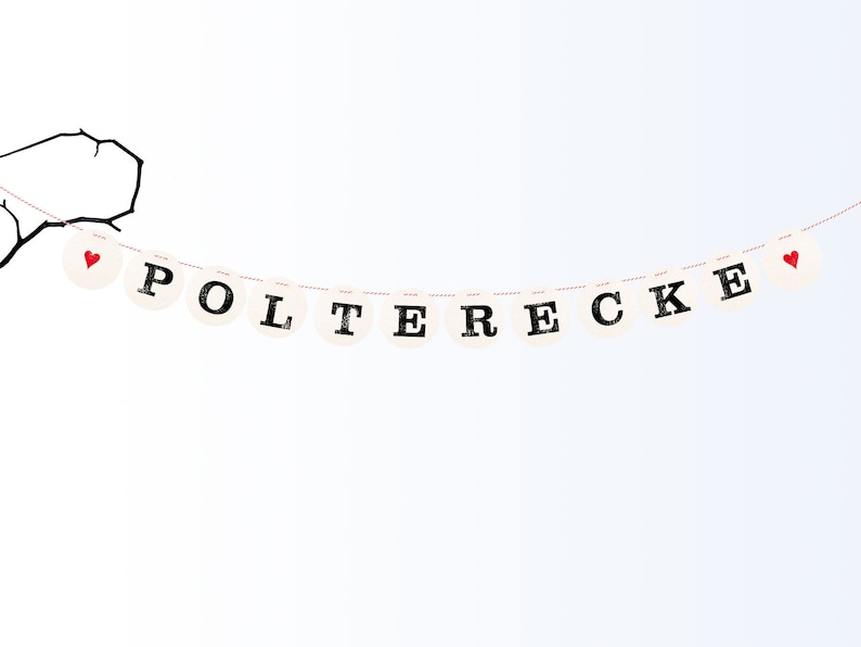 POLTERECKE Girlande, Hochzeitsgirlande aus Buchstaben, Hochzeitsdekoration von renna deluxe zdjęcie 9