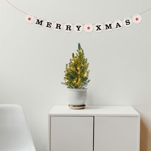Bannière MERRY XMAS // Décoration de guirlande de Noël joyeuse par renna deluxe image 2