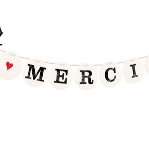 Guirlande MERCI // Guirlande de mariage, guirlande de lettres, lettrage pour la carte de remerciement de renna deluxe