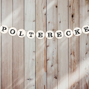 POLTERECKE Girlande, Hochzeitsgirlande aus Buchstaben, Hochzeitsdekoration von renna deluxe image 1