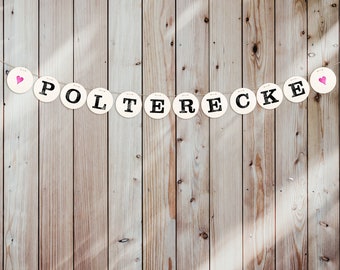 POLTERECKE Girlande, Hochzeitsgirlande aus Buchstaben, Hochzeitsdekoration von renna deluxe