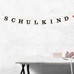 SCHULKIND Girlande aus Buchstaben zur Einschulung Deko Schuleinführung erster Schultag Fait à la main von renna deluxe image 4