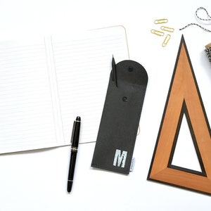 pencil case vegan personalized monogrammed minimal modern gift for him made by renna deluxe image 2