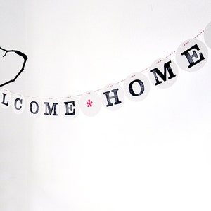 WELCOME HOME garland, bunting decor handmade by renna deluxe zdjęcie 2