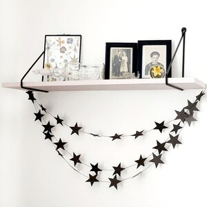 STAR garland in black star garland christmas garland, christmas Decoration, Paper Decoration, Christmas Decoration by renna deluxe image 3