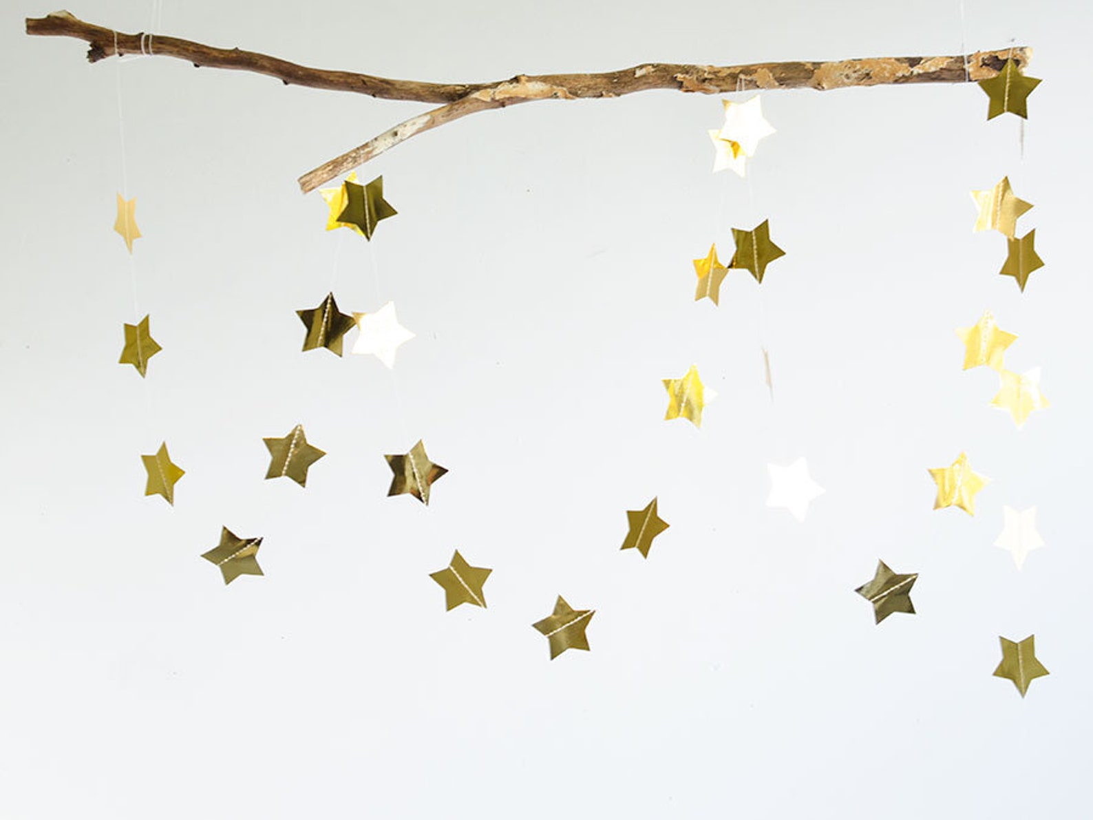 Goldene SternGirlande Sternengirlande in glänzendem GOLD Etsy.de