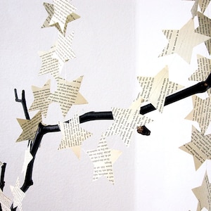 Ghirlanda di stelle realizzata con pagine di vecchi libri Ghirlanda di Natale Decorazione natalizia Renna Deluxe