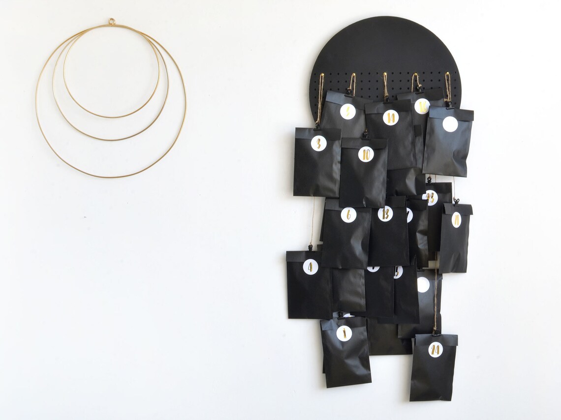 Advent Calendar Kit 25 Days Christmas Calendar White GOLD Etsy