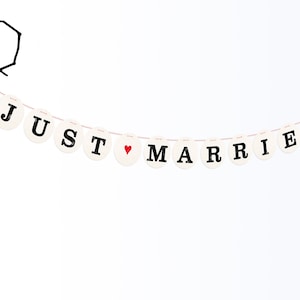 JUST MARRIED Girlande aus Holz ♡