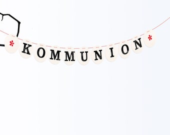 Kommunion banner, decoración, bunting hecho por renna deluxe