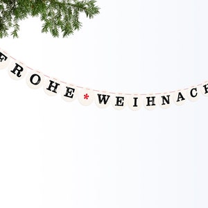 FROHE WEIHNACHT banner // Christmas garland for the holiday season, photo prop, decration renna deluxe image 1