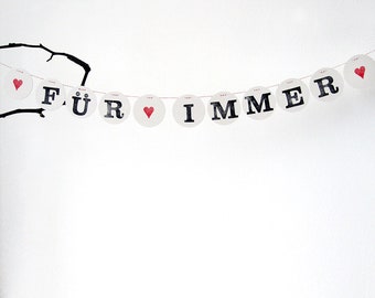 FÜR IMMER banner, wedding garland, wedding bunting decorative garland by renna deluxe