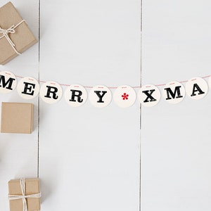 FROHE WEIHNACHT banner // Christmas garland for the holiday season, photo prop, decration renna deluxe image 2