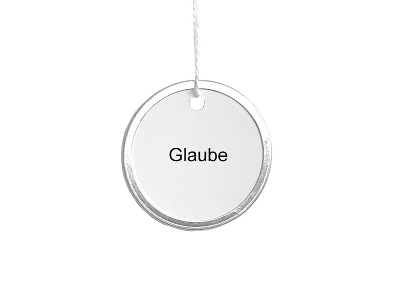 LIEBE GLAUBE HOFFNUNG, set of 3, virtues ornament in German pure and minimal made by renna deluxe image 2