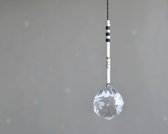 SUNCATCHER White Gold Crystal ornament groot glas kristal boho stijl regenboog raam opknoping renna deluxe