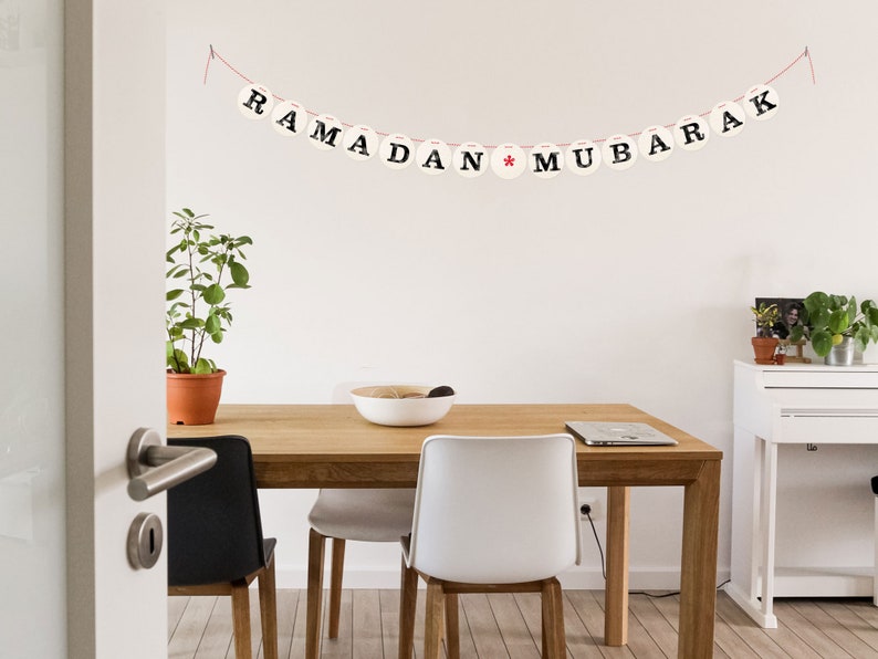 STRISCIONE RAMADAN MUBARAK // ghirlanda festiva per la stagione delle celebrazioni, oggetto fotografico, decorazione renna deluxe immagine 2