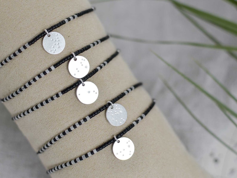 Zodiac Necklace silver with AQUARIUS charm, Zodiac pendant, Astrology necklace, Zodiac Constellation, boho handmade jewelry by renna deluxe image 5