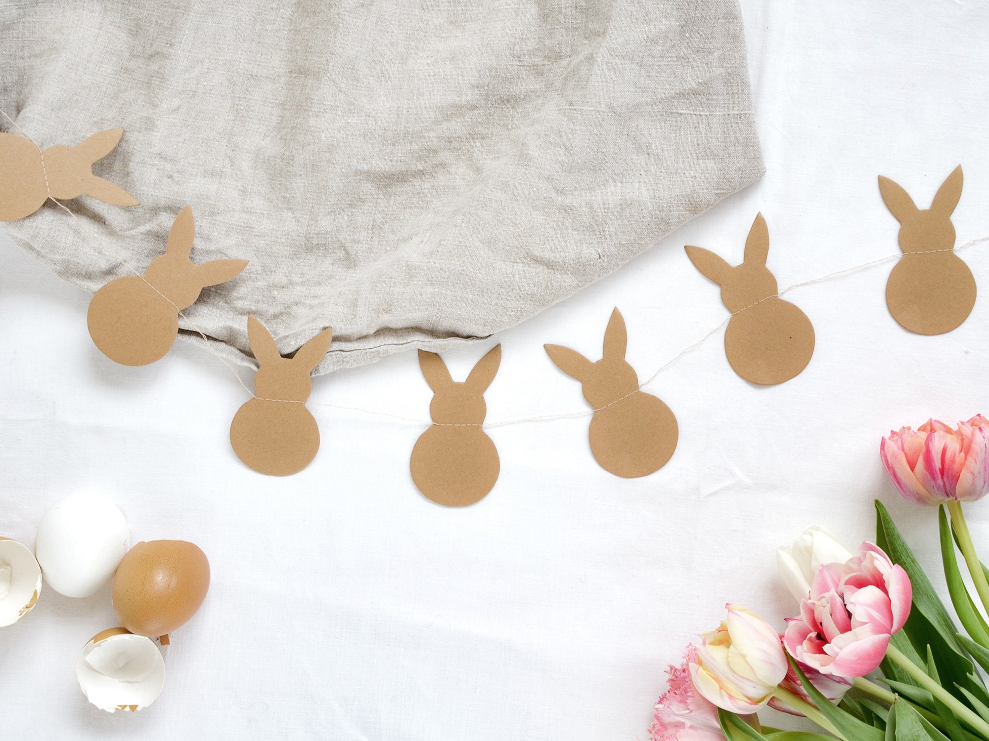 4 Stück Osterhase Girlande - Bunte Osterdeko Banner Mit Kaninchen Für Fröhliche Osterfeier