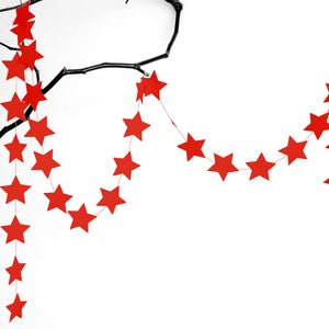 STAR paper garland in RED christmas decoration by renna deluxe