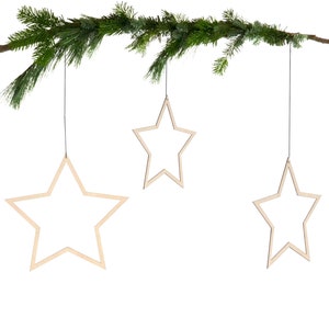 Big STAR set of 3, stars made of wood, christmas star, Christmas Decoration, wooden stars, nordic, scandi, hygge, renna deluxe image 5