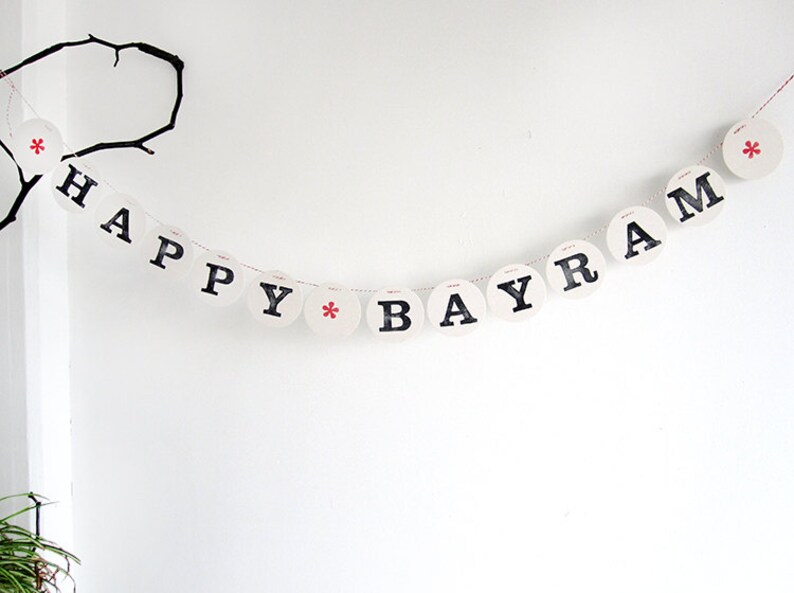 Feliz banner de BAYRAM // guirnalda festiva para la temporada de celebraciones, atrezzo fotográfico, decoración renna deluxe imagen 2