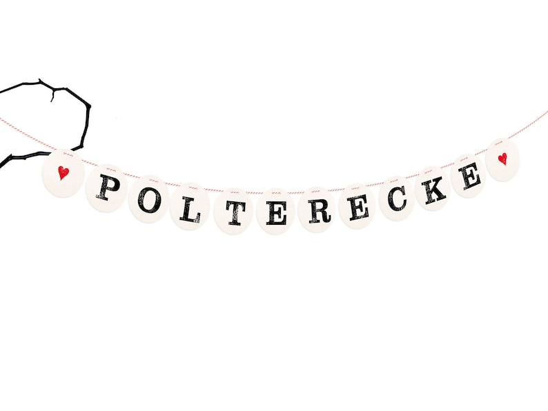 POLTERECKE Girlande, Hochzeitsgirlande aus Buchstaben, Hochzeitsdekoration von renna deluxe image 2