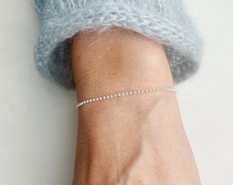 Pulsera de bolas de plata | Pulsera delicada, pulsera de filigrana de plata de ley | Joyería BOHO Renna Deluxe