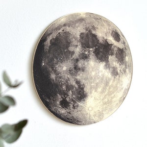 LUNA, decorazione da parete, fase lunare, ciclo lunare, murale rotondo, murale in legno, murale lunare, deco lunare, renna deluxe immagine 4