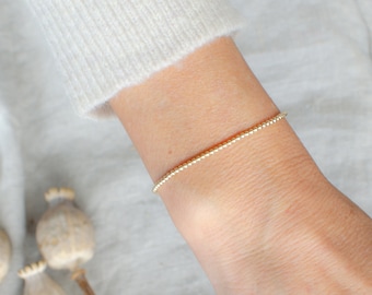 Bracelet GOLD en minuscules perles 2mm fait main par renna deluxe