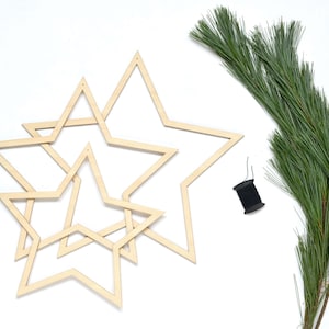 Big STAR set of 3, stars made of wood, christmas star, Christmas Decoration, wooden stars, nordic, scandi, hygge, renna deluxe image 3