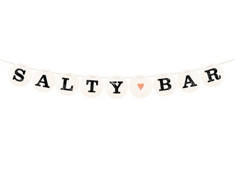 SALTY BAR Girlande, Hochzeitsgirlande, Buffet Girlande, Snack Bar Girlande handmade von renna deluxe