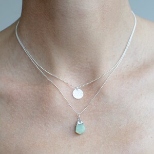 Birthstone MAY necklace silver raw gemstone EMERALD, boho style, Birthday Gift, Christmas Gifts, boho jewelery by renna deluxe image 8